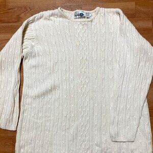Cable knit Irish type sweater, L